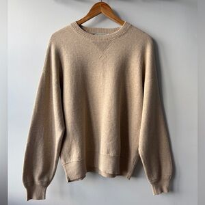 Everlane Wool-Cotton Crewneck Sweater - Beige /
Oatmeal Size L